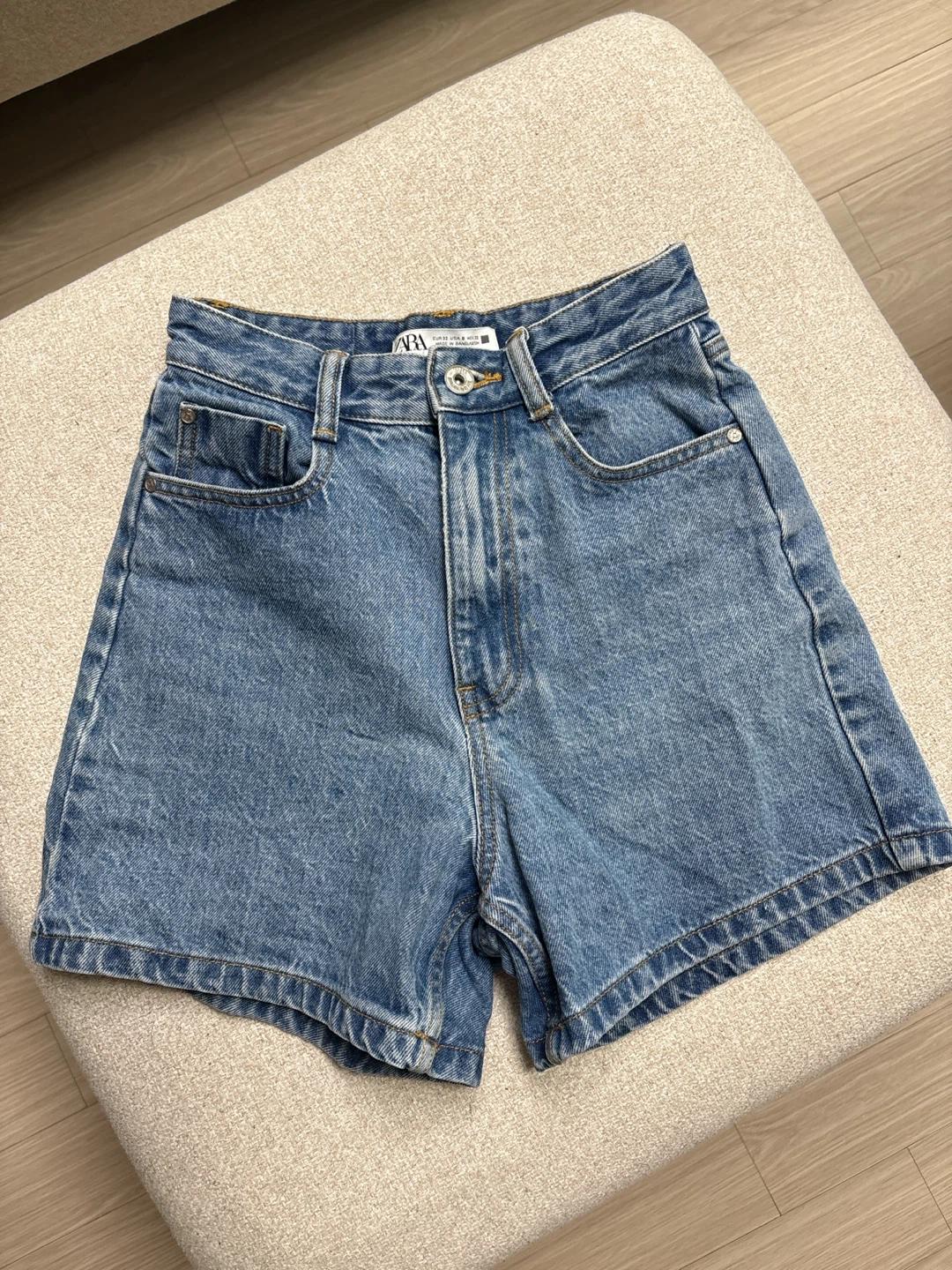 ZARA 하이웨이스트 데님 숏팬츠 (EUR 32) 2