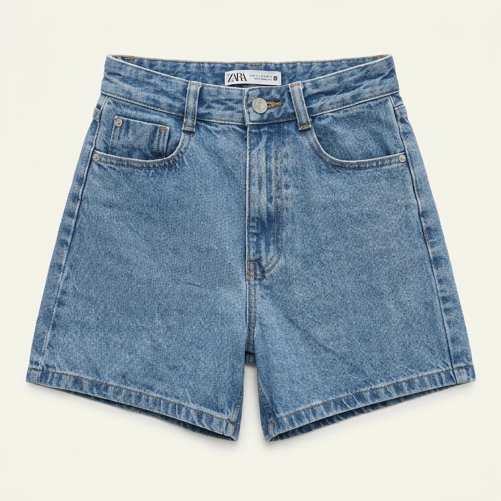 ZARA 하이웨이스트 데님 숏팬츠 (EUR 32) 1