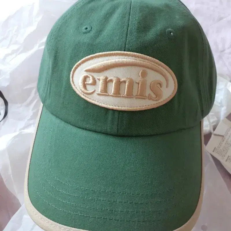 Emis 베이지 트리밍 볼캡 그린 6