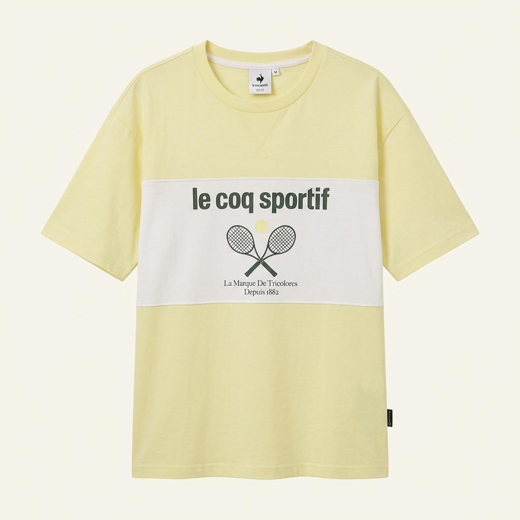 100,L)) le coq sportif 르꼬끄 테니스 반팔티셔츠 ! 색상 예뻐요~