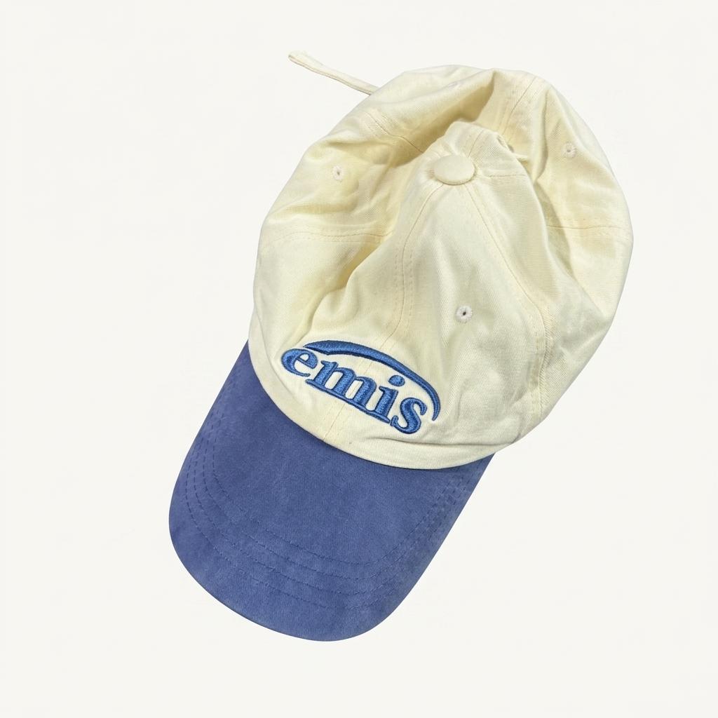 이미스 EMIS 로고 볼캡 베이지 블루 1