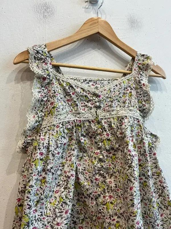 질스튜어트 플라워 슬리브리스 탑 Made in JAPAN 3