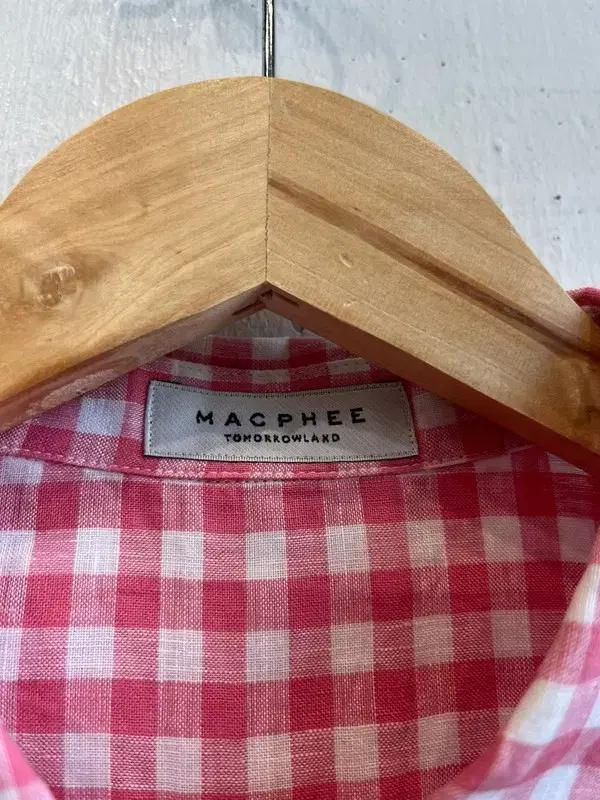 MACPHEE 퓨어린넨 체크 슬리브리스 탑 Made in JAPAN 4