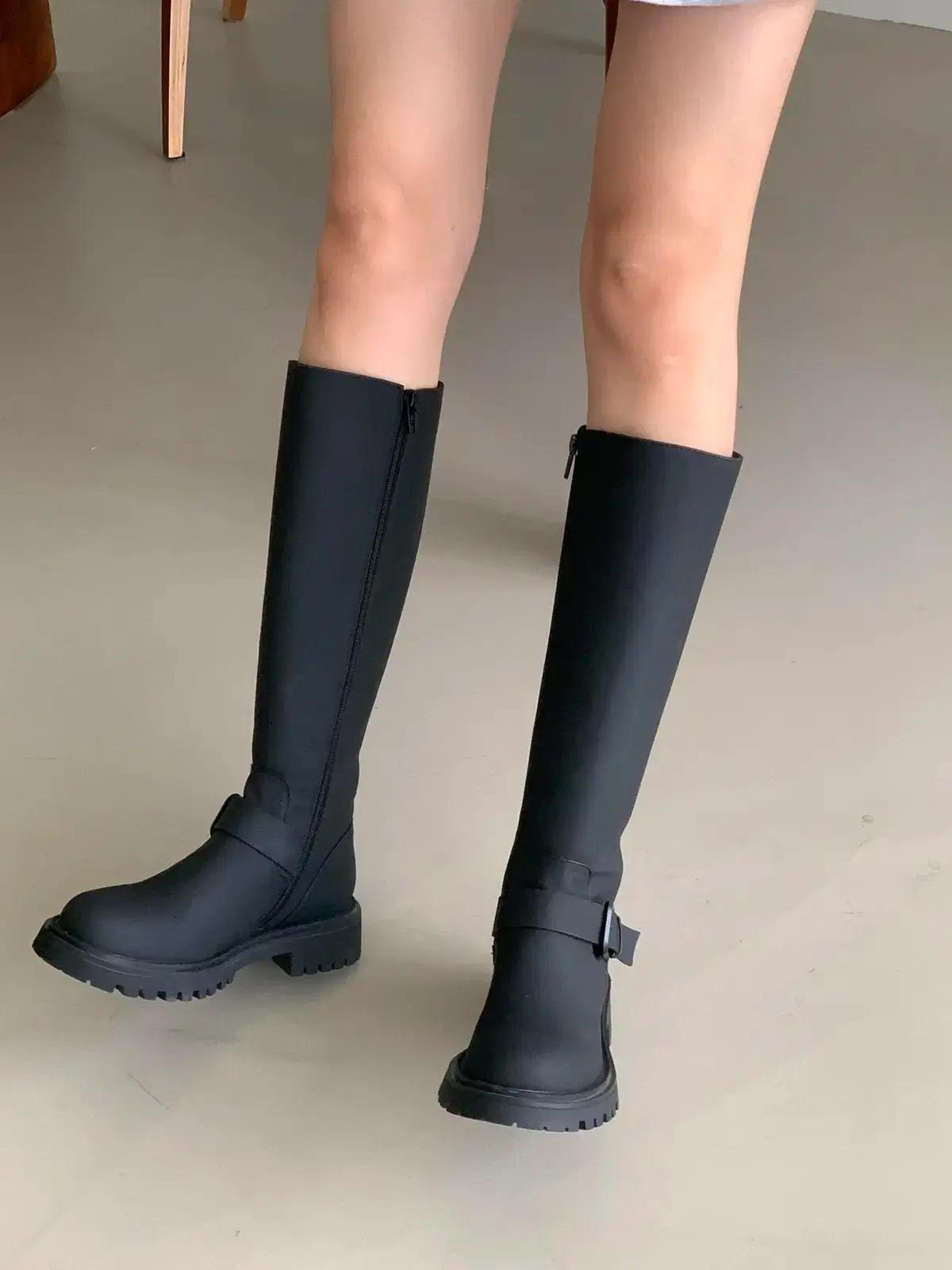 #세일 9370 브라운 235-무광 3.5cm 롱부츠-새상품 9