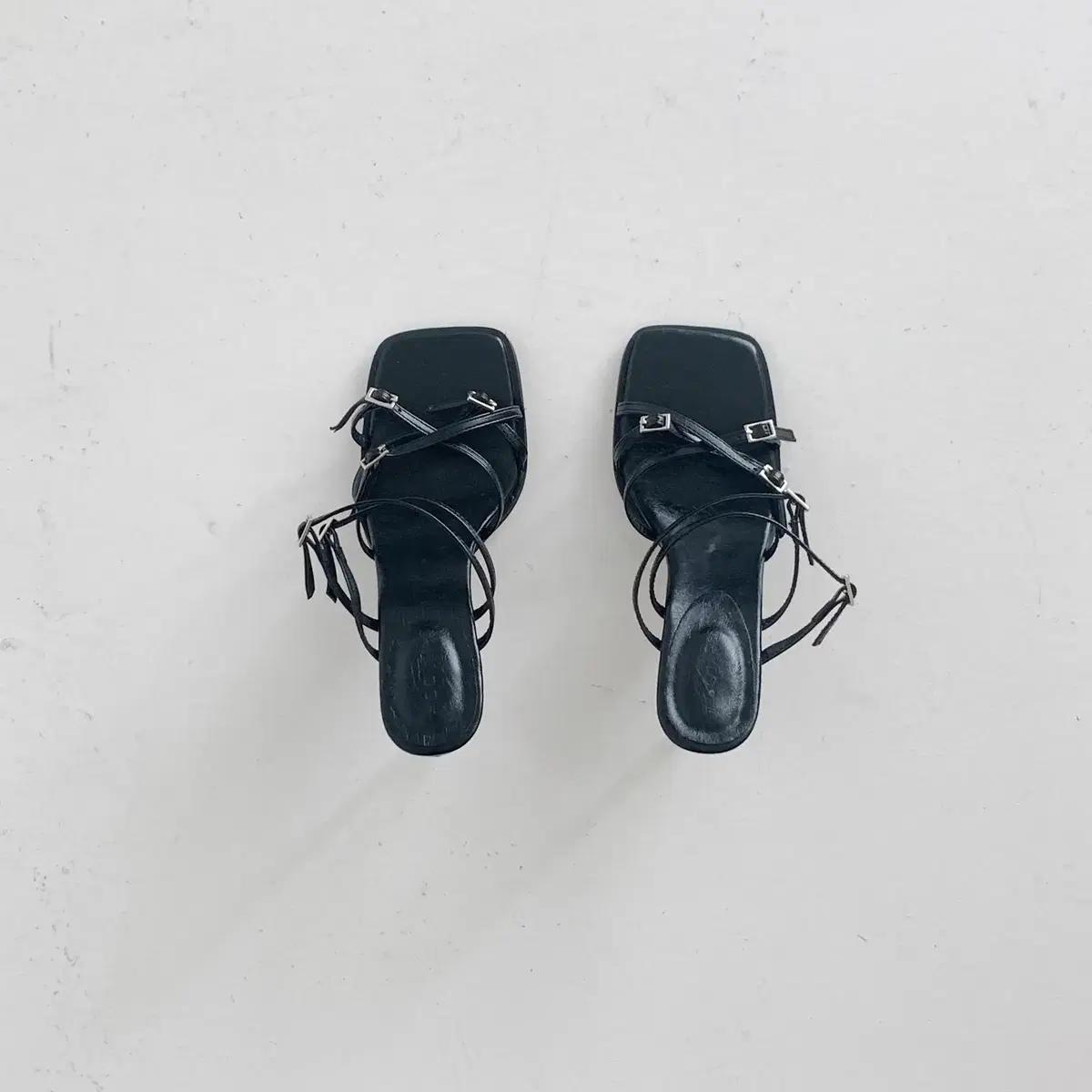 #세일 9265 블랙 245-글램 레이어드 9cm 스틸레토 샌들-새상품 3