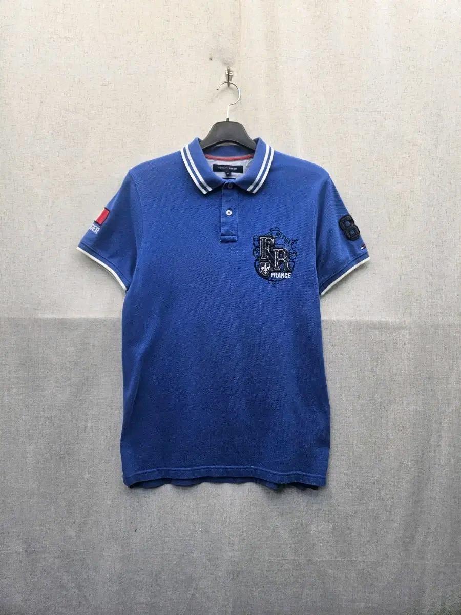 타미힐피거 프랑스 자수 반팔 카라티 (344 2