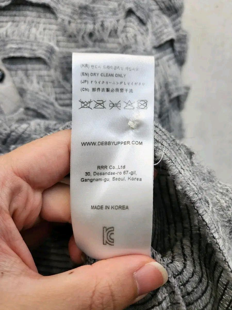 DERBY UPPER 그레이 니트 반팔티 (356 6