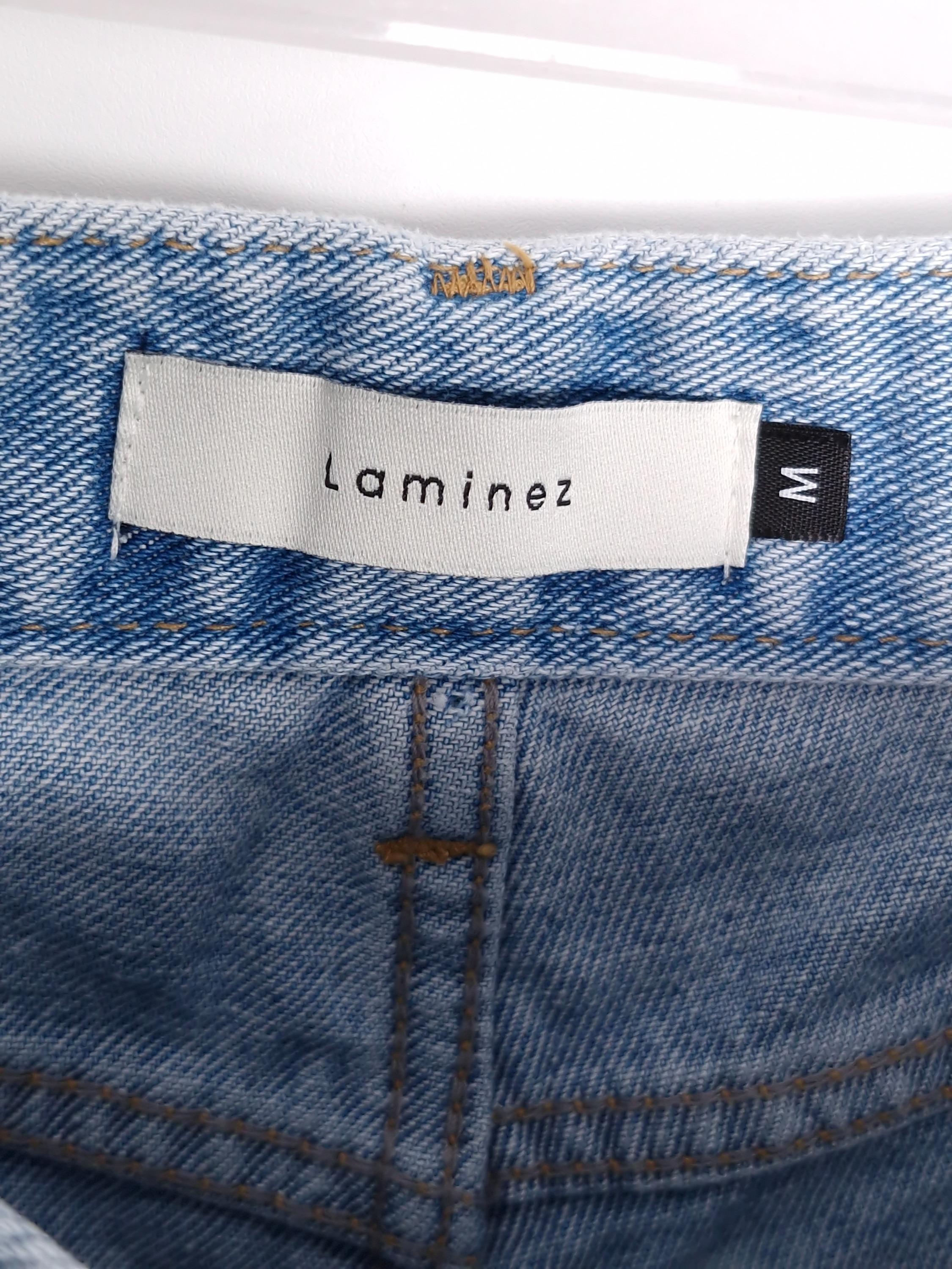라미네즈 LAMINEZ 블루 데님 반바지 M [A675] 4