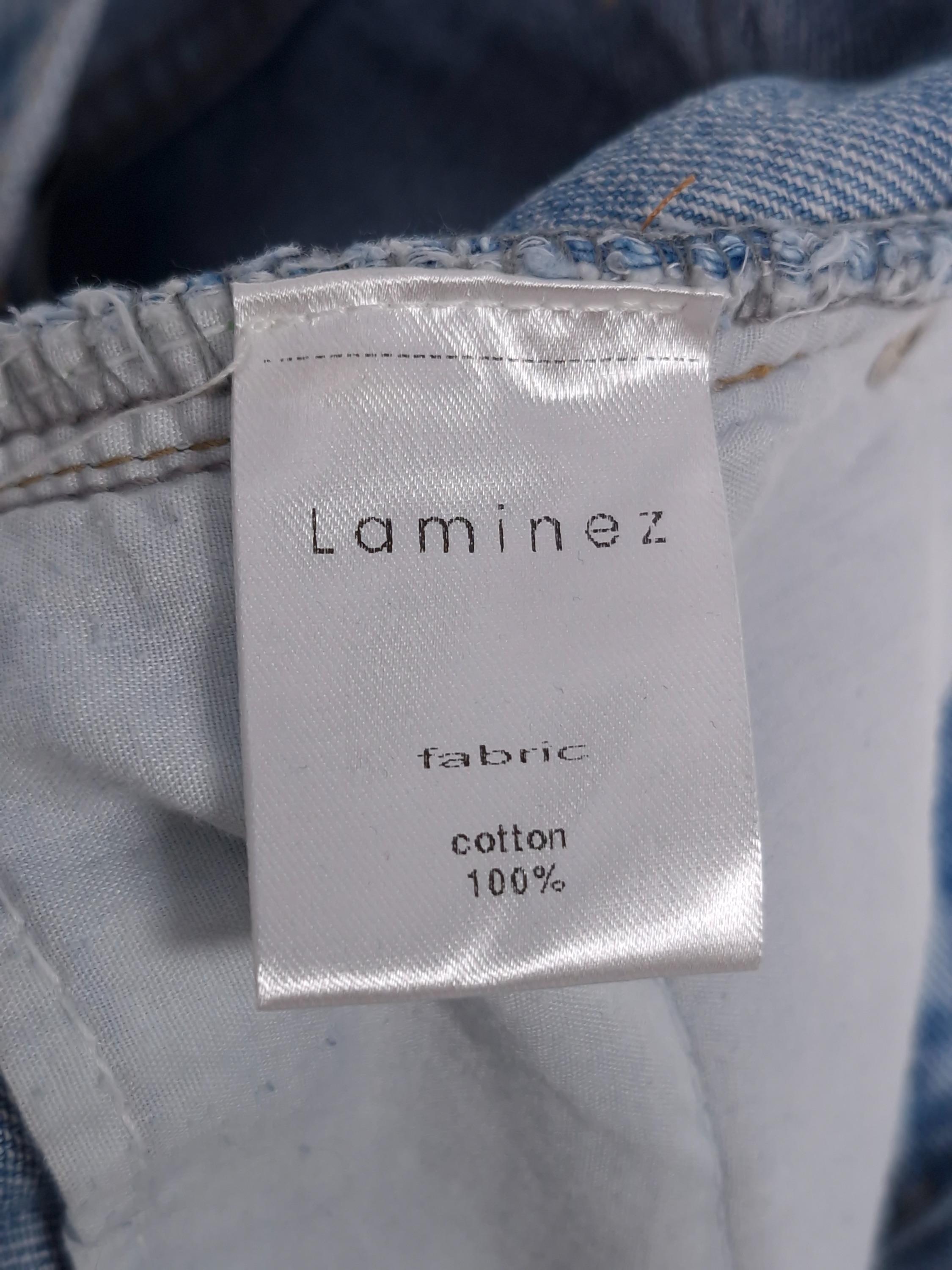 라미네즈 LAMINEZ 블루 데님 반바지 M [A675] 5