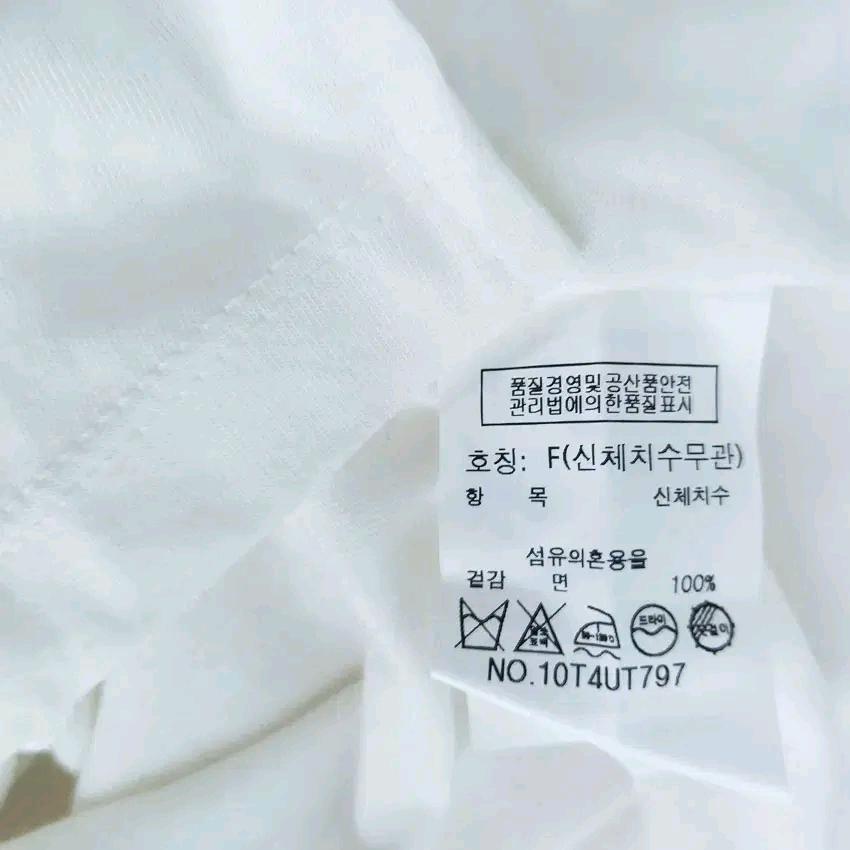 톰보이 여성 여름 프린팅 루즈핏 롱티셔츠 화이트F (HU46174) 6