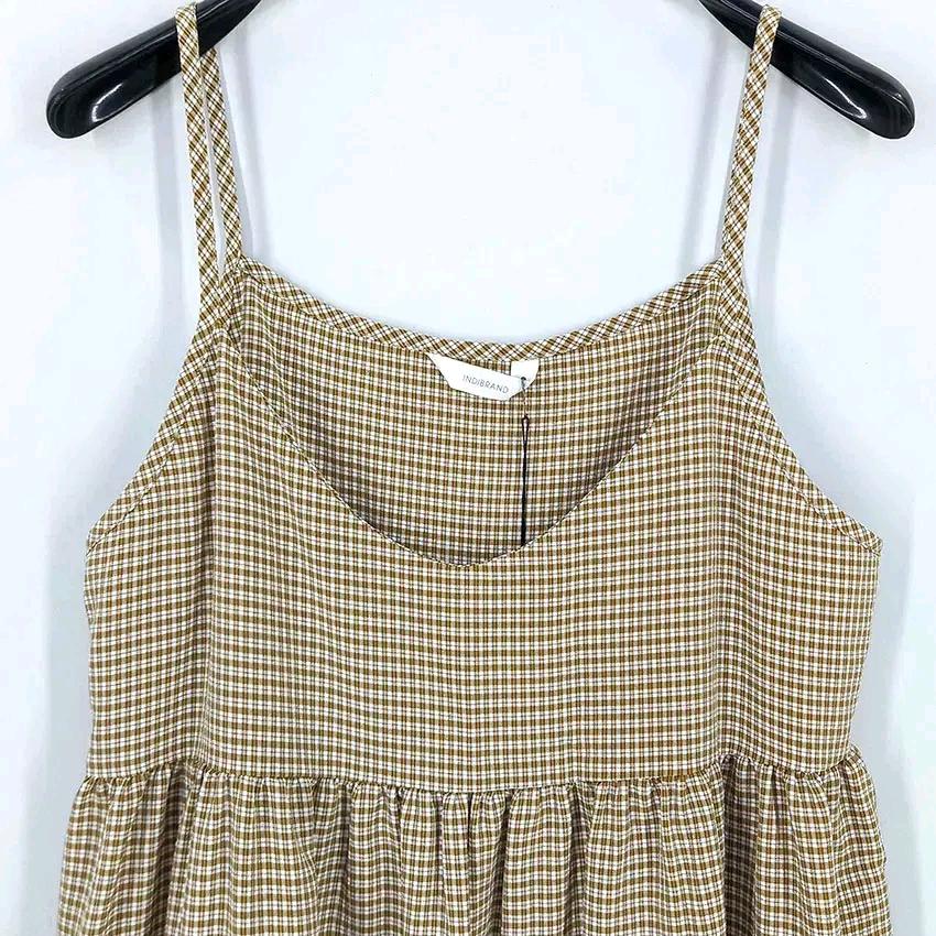 인디브랜드 여성 여름 레이어드 숏미니원피스 브라운(HU46176) 4