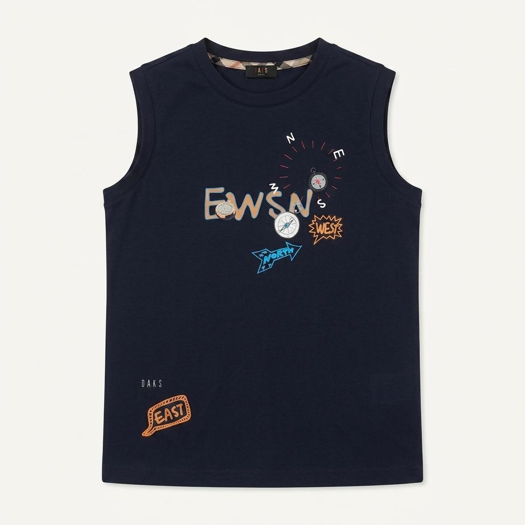 여성 닥스 Daks 키즈 프린팅 기능성 민소매 나시 티셔츠 S