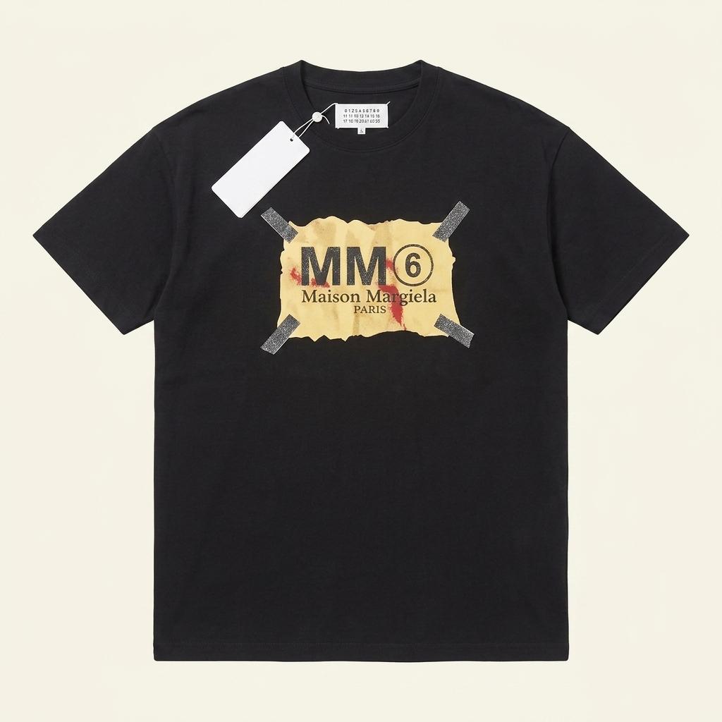 메종 마르지엘라 MM6 로고 반팔 티셔츠 M