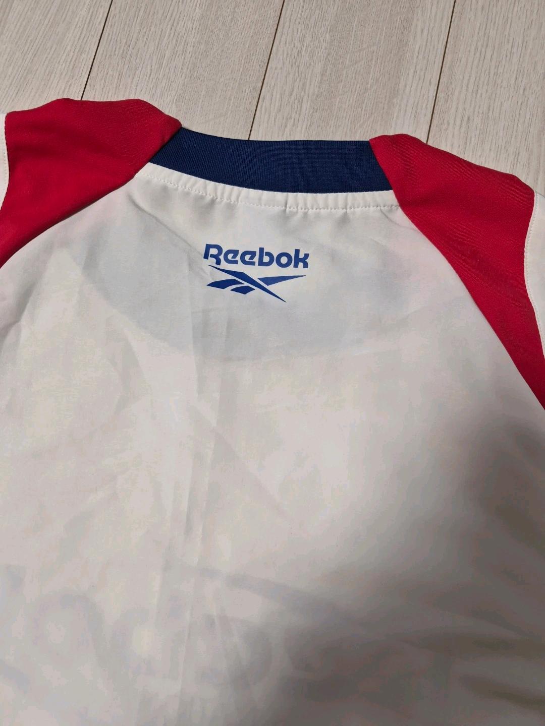 새상품급) 리복(REEBOK) 에센셜 써클 반팔 피스테 (화이트:블루) 사이즈95m 7