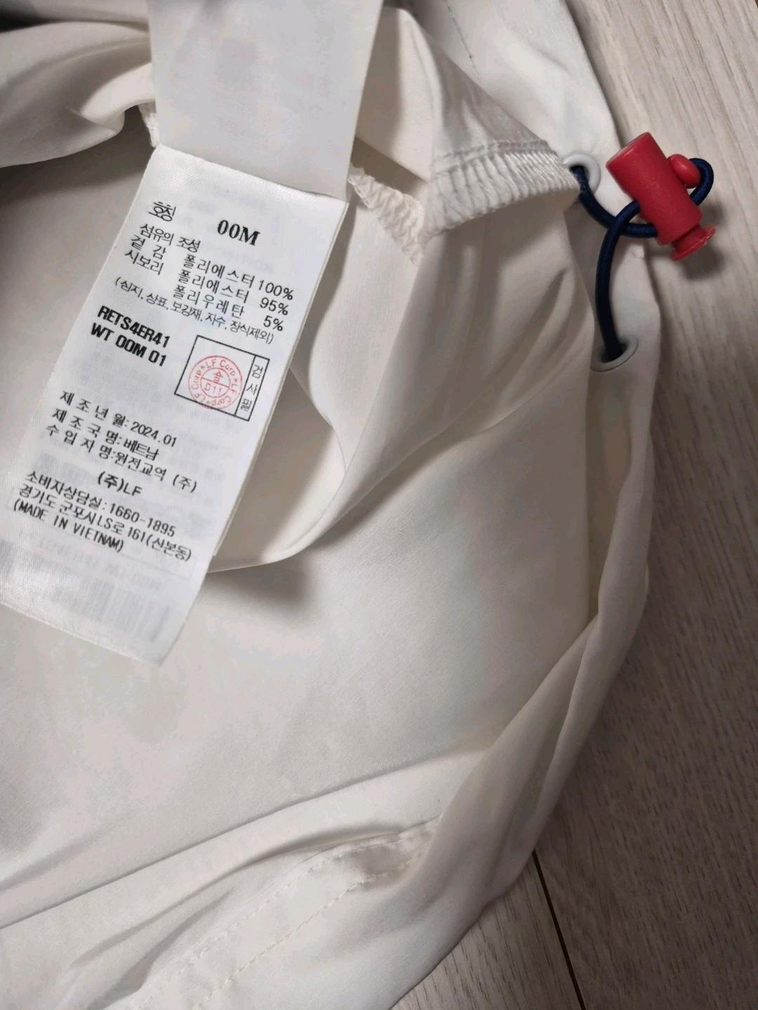 새상품급) 리복(REEBOK) 에센셜 써클 반팔 피스테 (화이트:블루) 사이즈95m 11