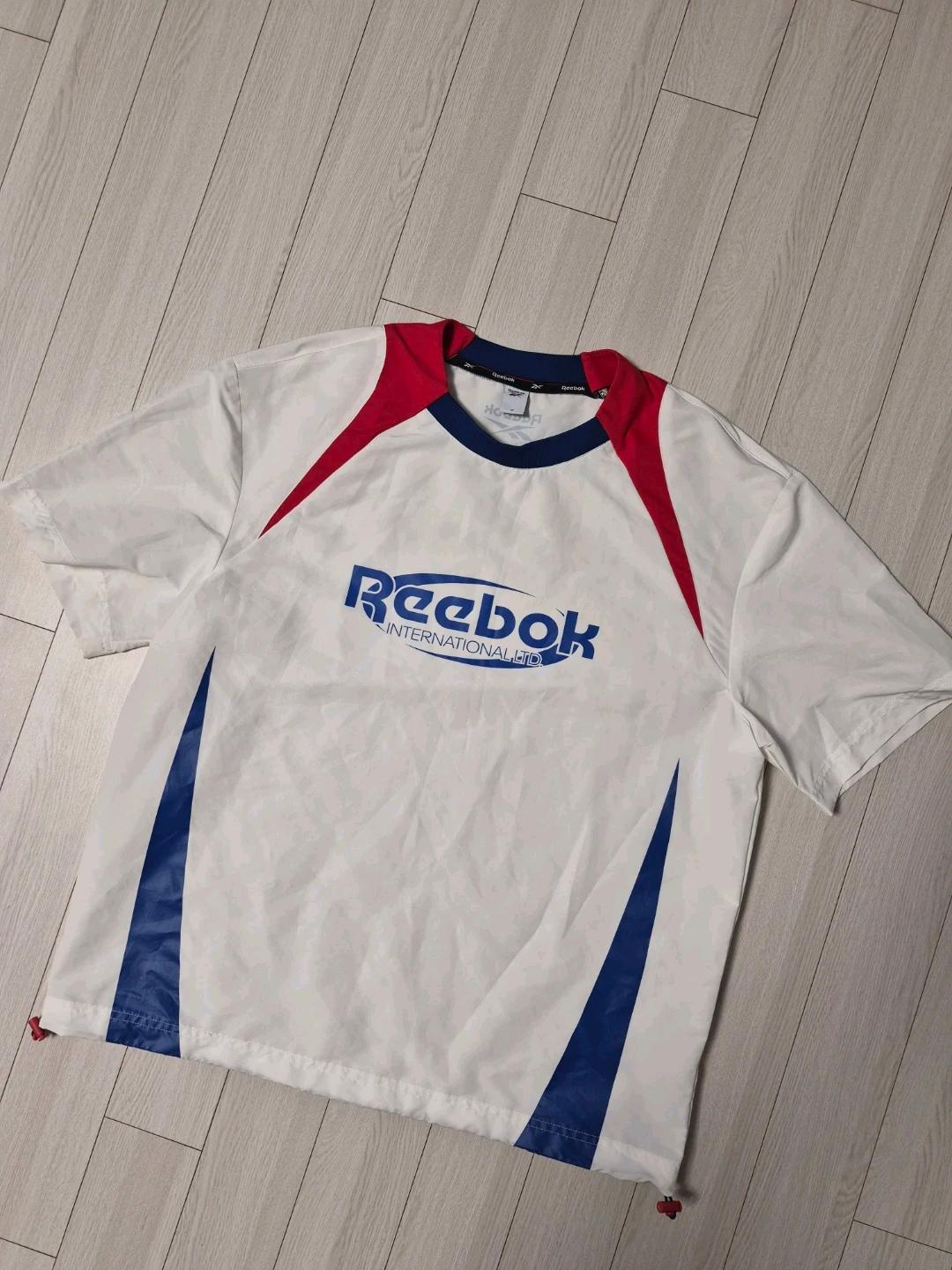 새상품급) 리복(REEBOK) 에센셜 써클 반팔 피스테 (화이트:블루) 사이즈95m 2