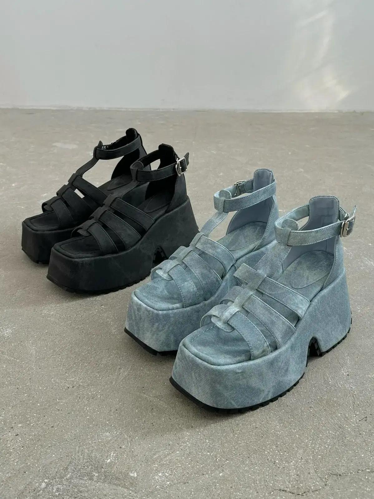 @349 블랙 230-드라이빙 점보 통굽 8.5cm 글래디 샌들-새상품 6