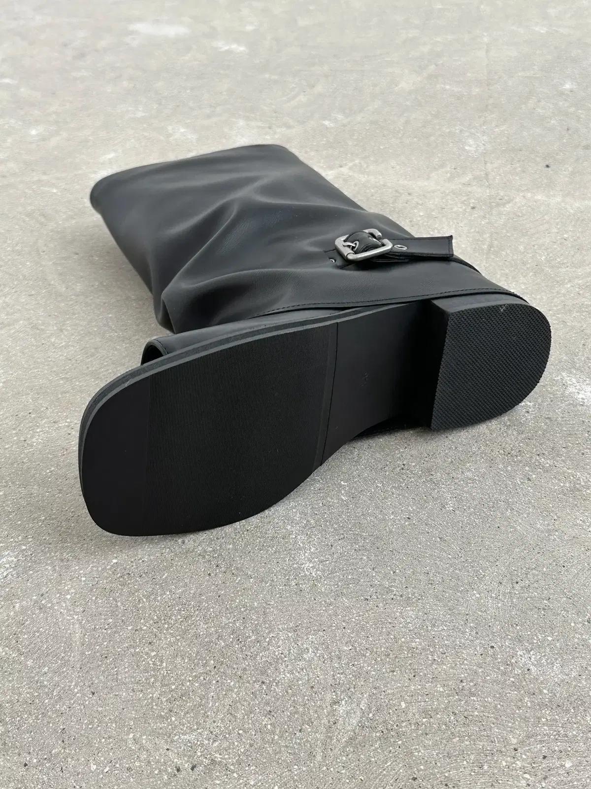 @359 블랙 235-오픈토부츠 4cm 폴드오버부츠 하프부츠-새상품 13