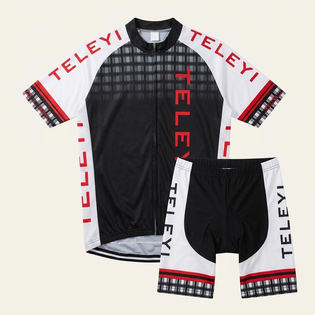 TELEYI 사이클 저지 바이크 쇼츠 세트 남성 XL 1