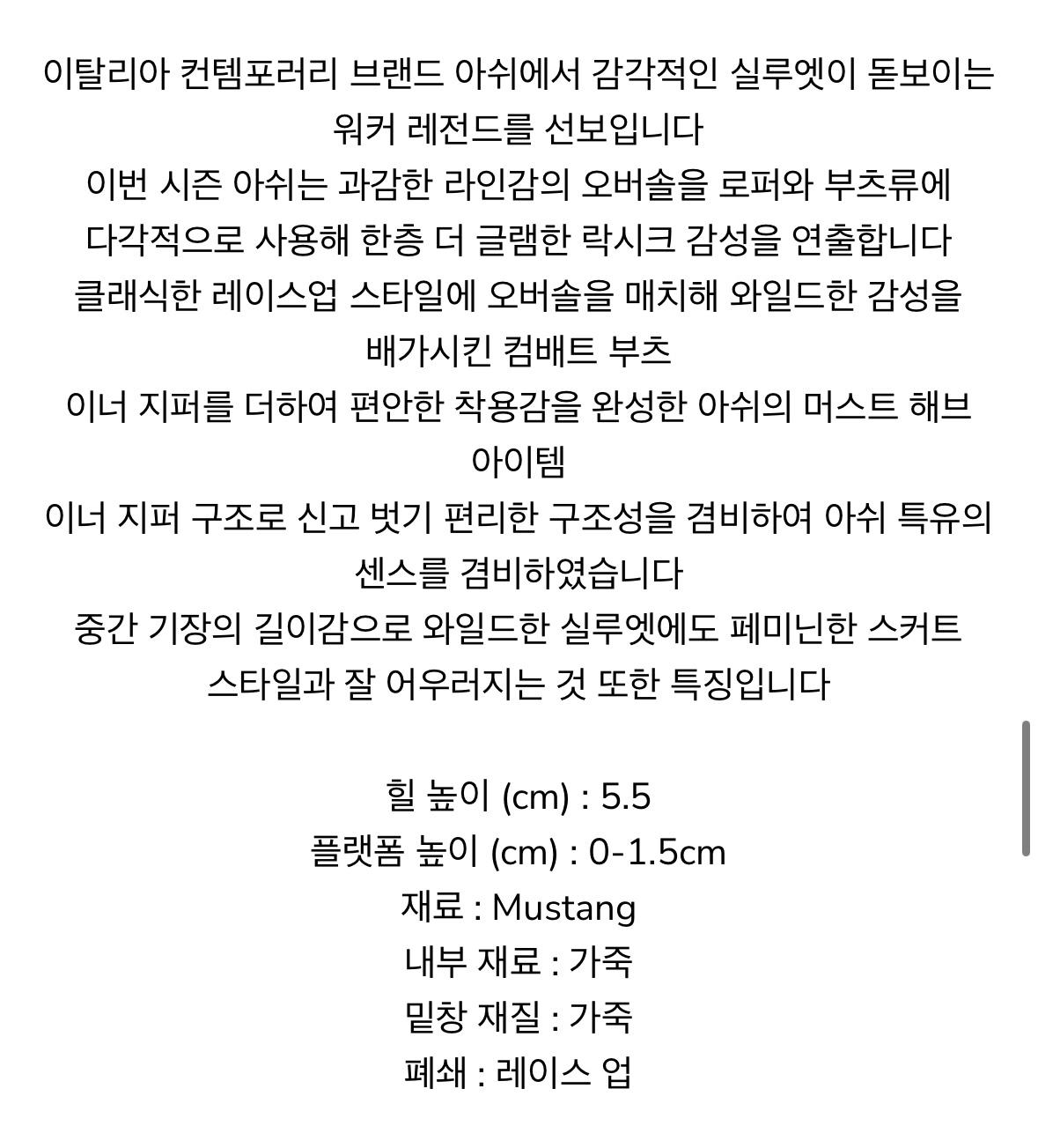 아쉬 레전드 가죽 레이스업 워커 부츠 블랙 11