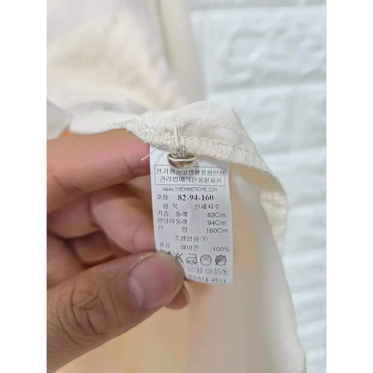 M 한섬 SJSJ 아이보리 블라우스 E378 4