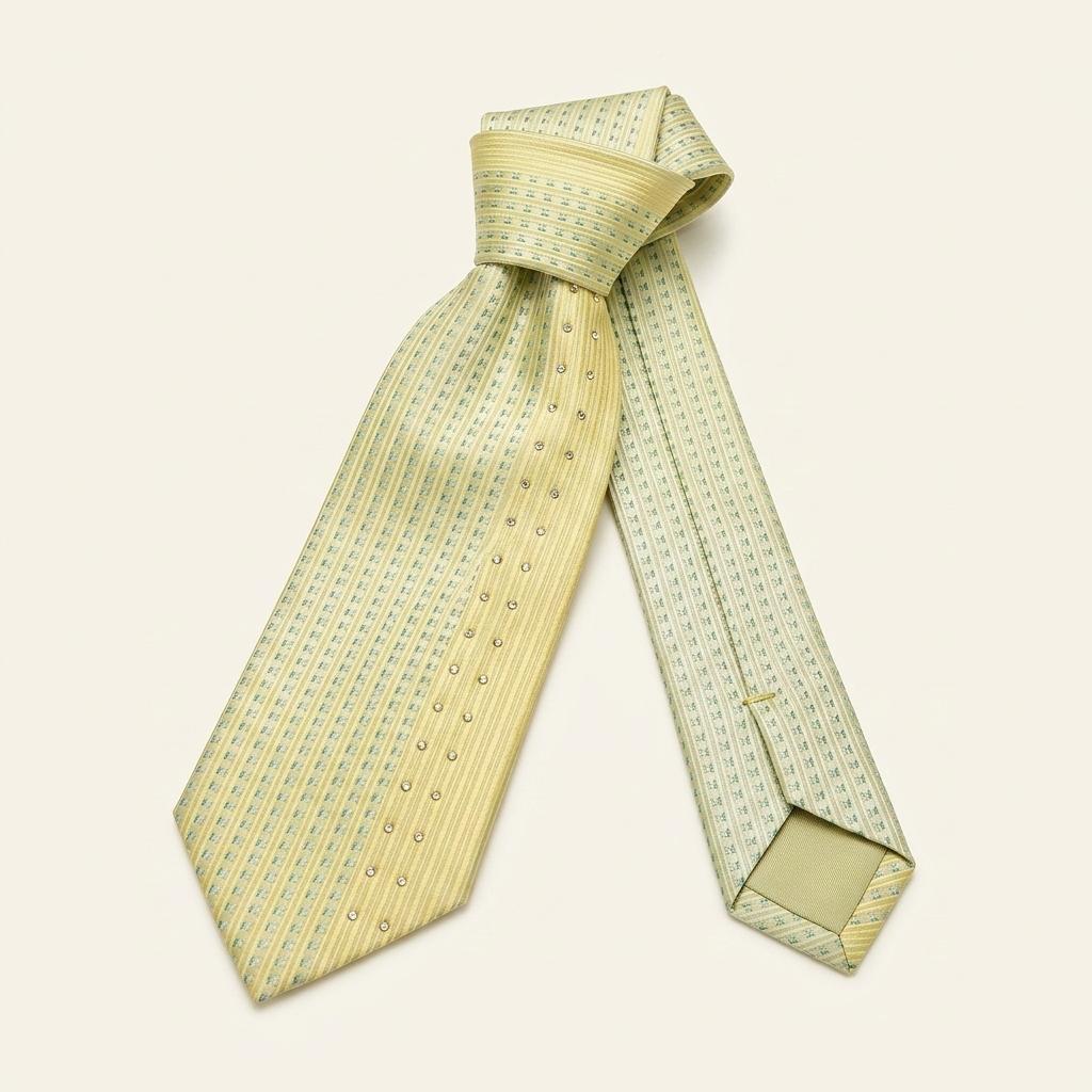 메트로시티 레몬 스트라이프 크리스털 넥타이 9.8cm A+등급 K3332