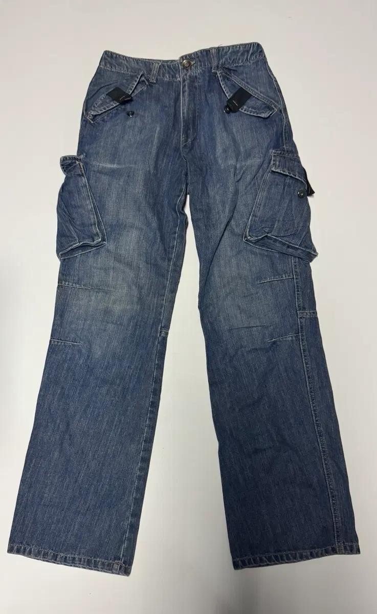 올드 빈티지 VTG Y2K 뱅뱅진 빅 포켓 카고 데님팬츠 2