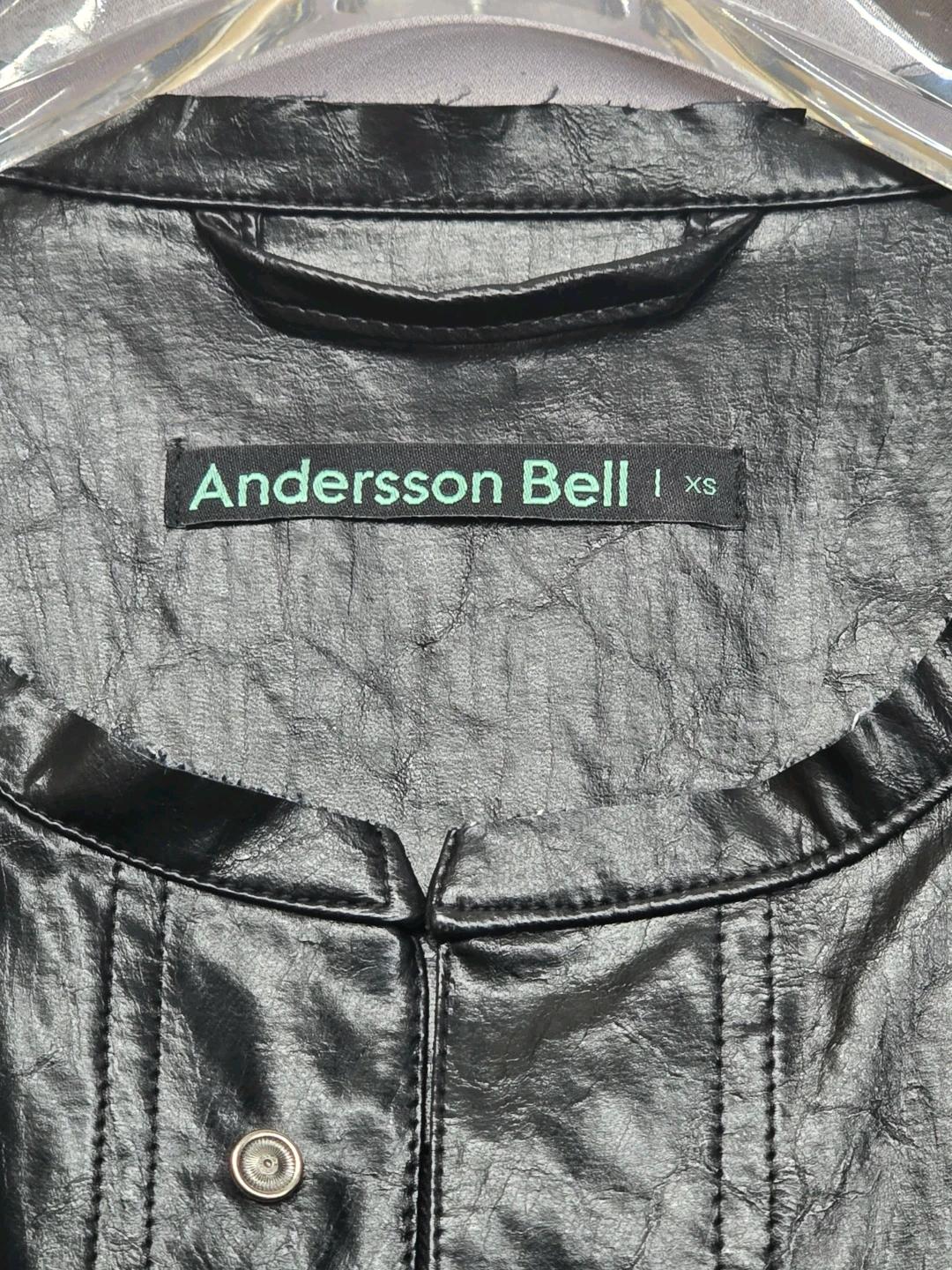 Andersson Bell 블랙 페이크 레더 자켓 XS 5