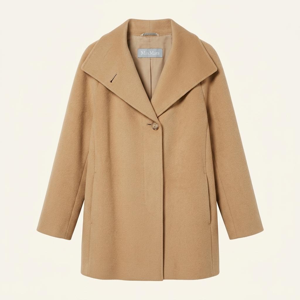 CL285 XL 막스마라 90s 이태리판 울 와이드라펠 카멜베이지 코트