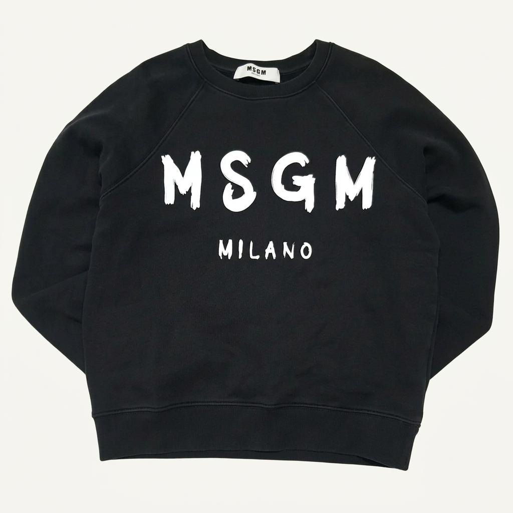 CK056 L MSGM 이태리판 블랙 스웨트셔츠