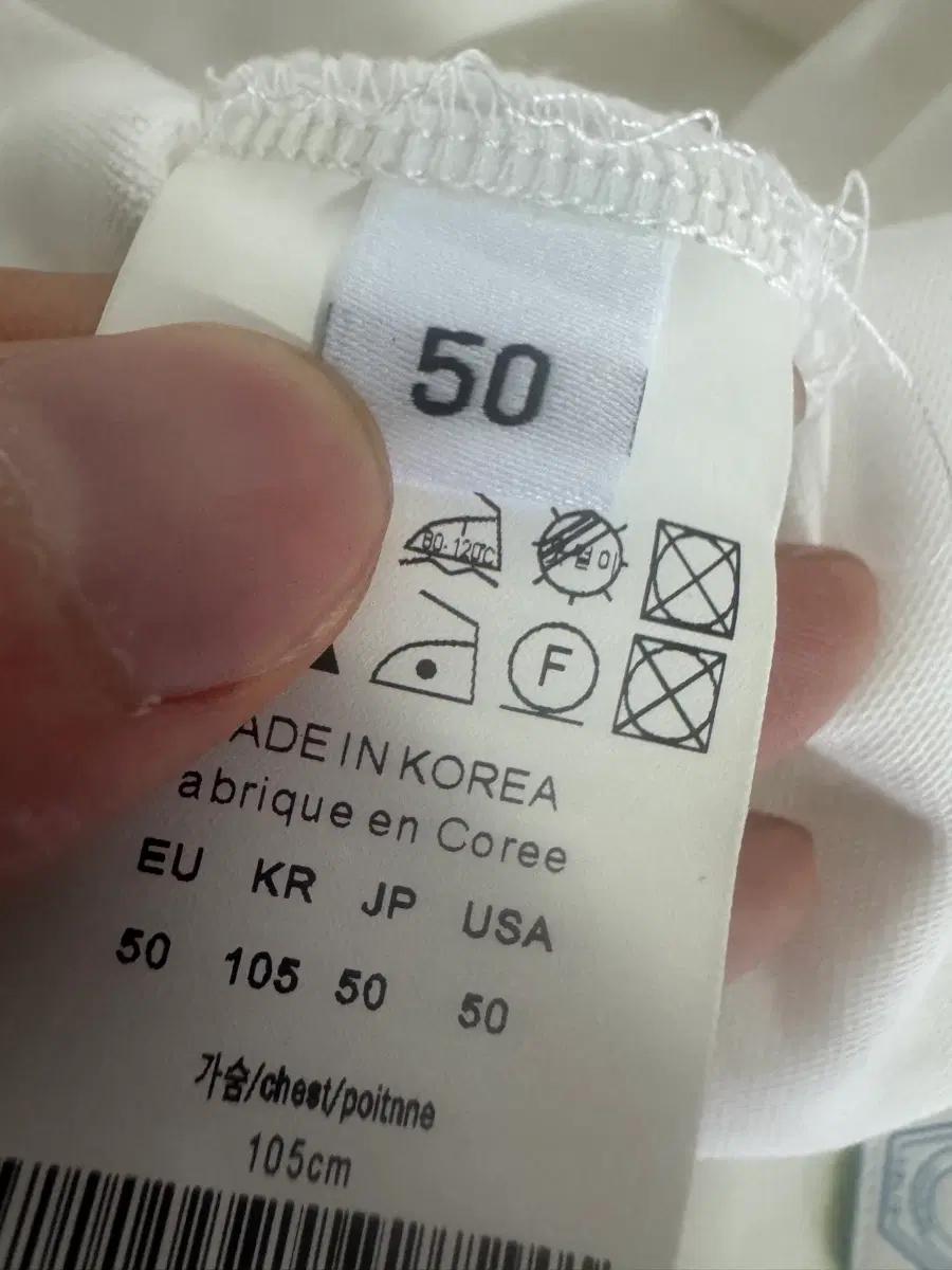정품 솔리드옴므 21ss 백 로고 반팔 티셔츠 XL 화이트 우영미 5