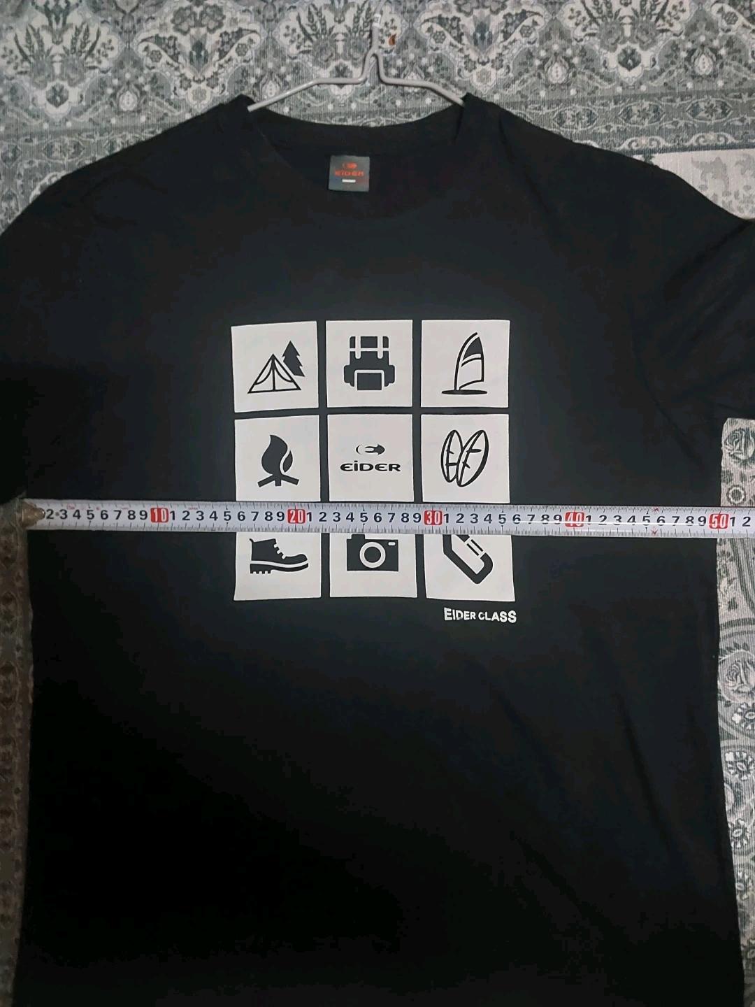 EIDER CLASS 블랙 그래픽 반팔티 L 2