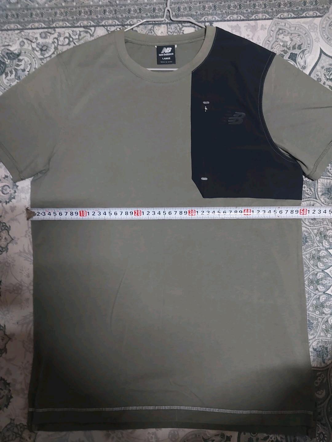 뉴발란스 카키 배색 반팔티 라지 L 9