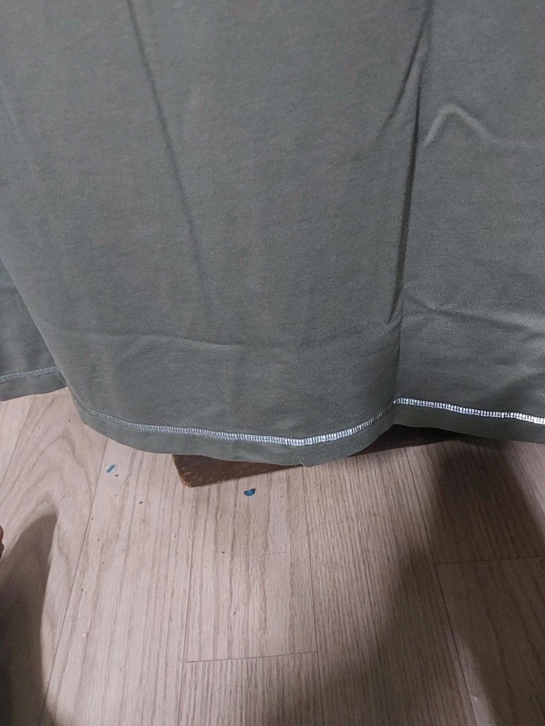 뉴발란스 카키 배색 반팔티 라지 L 10