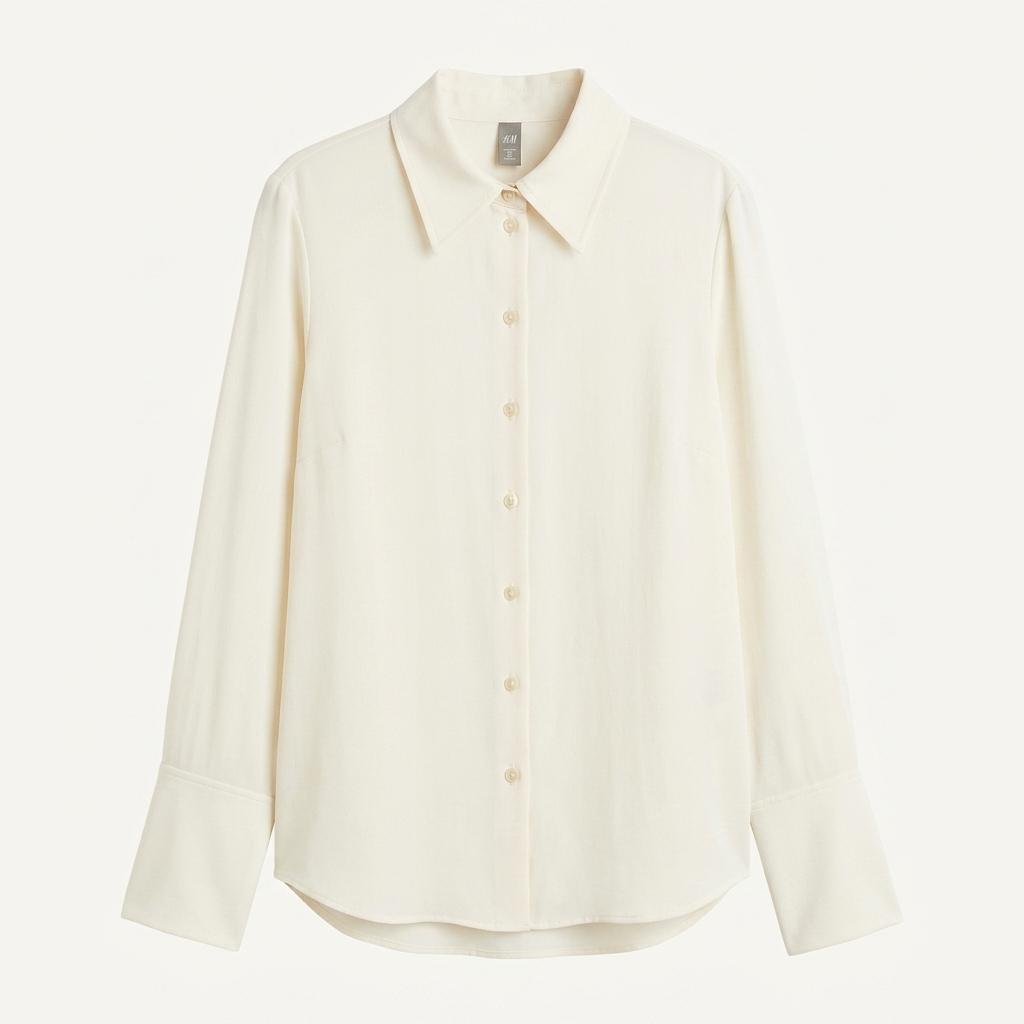 H&M | 아이보리 롱슬리브 셔츠 블라우스