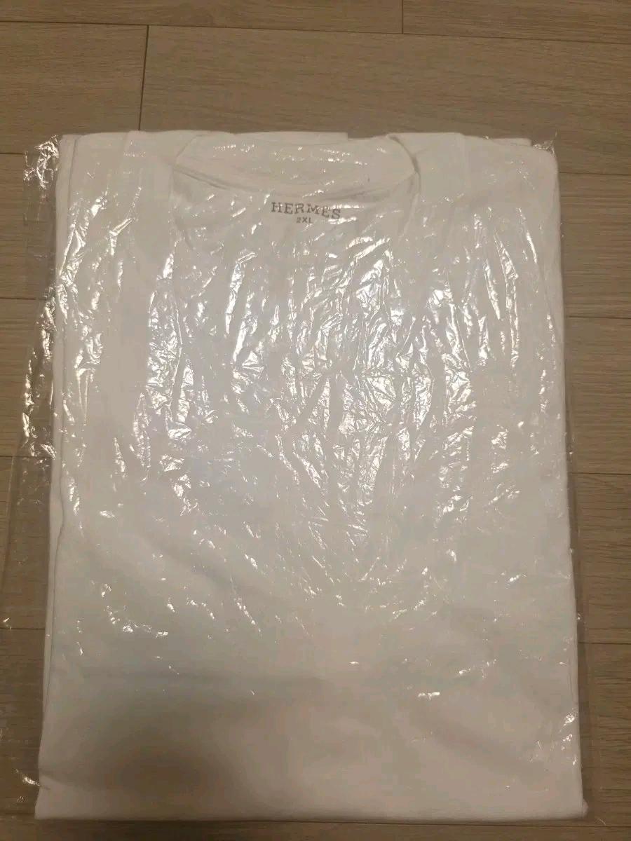 에르메스 반팔티 화이트 말 H 로고2xl 3