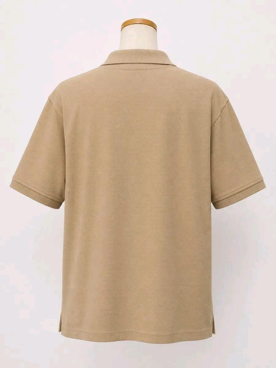 버버리 체크 카라 반팔 카라티 베이지 3