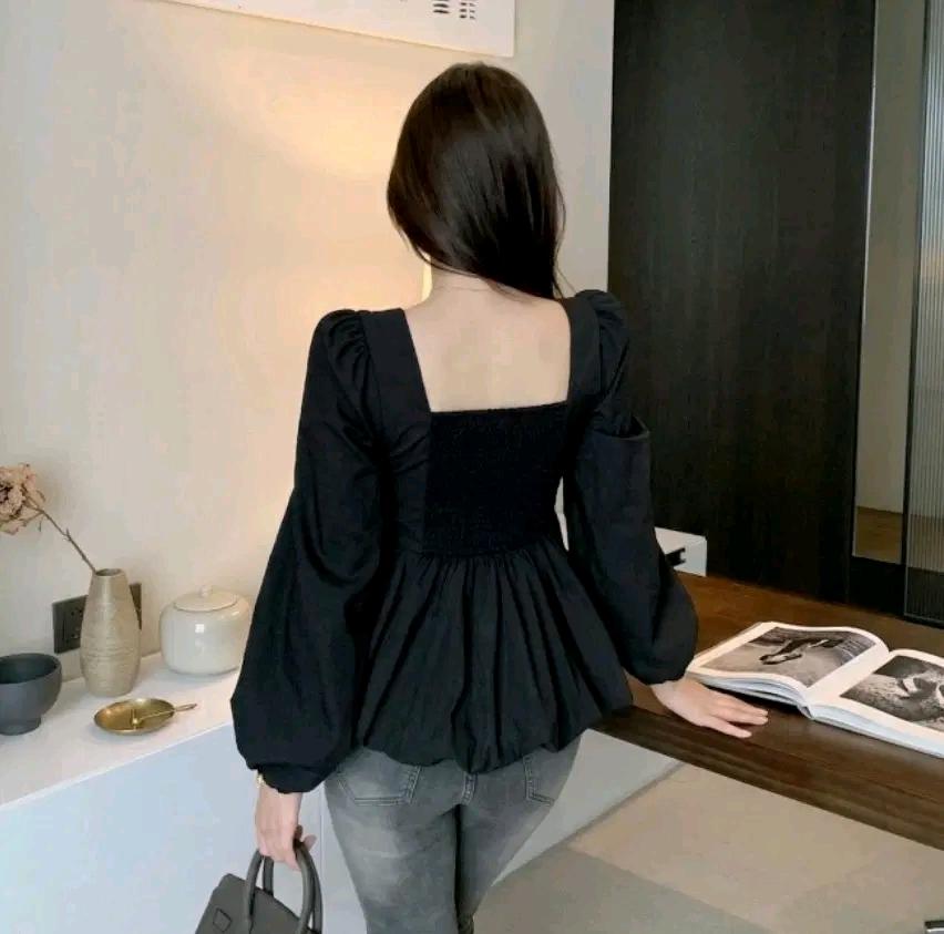 BL282  스퀘어넥 프릴 블라우스 3