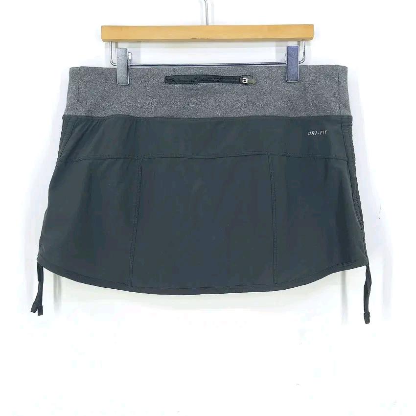 나이키 여성 여름 옆셔링끈 스판 미니스커트 그레이L (HU46277) 3