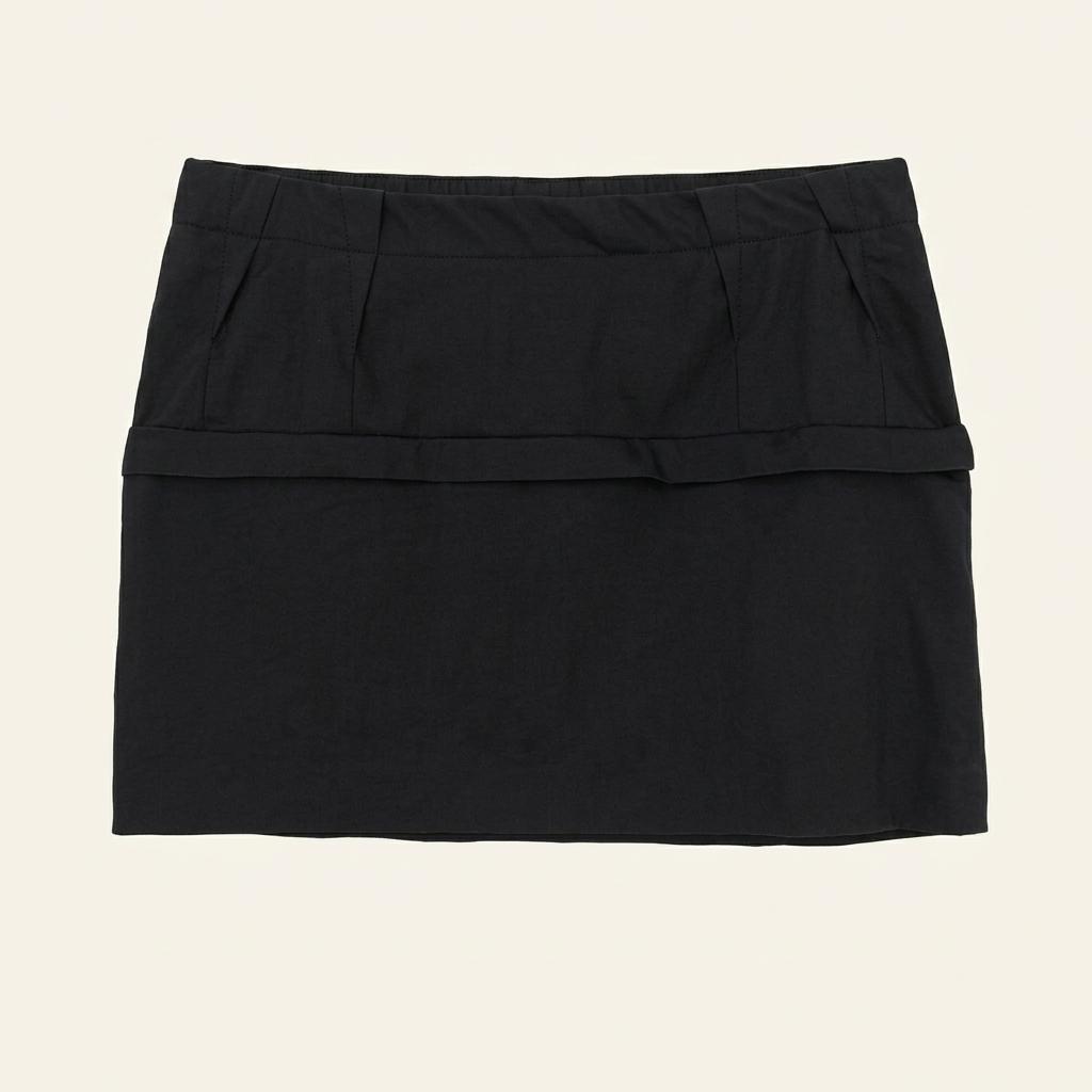 오즈세컨 여름 약스판 나일론혼방 미니스커트 블랙67 (HU46288) 1