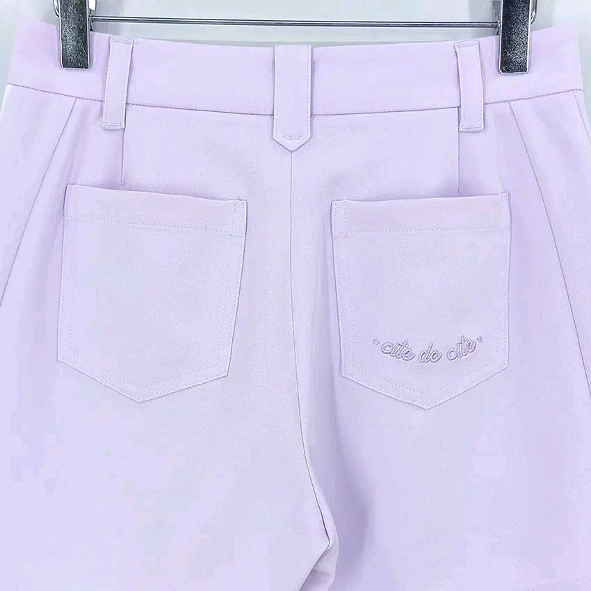 시테드시테 여성 여름 홑겹 숏팬츠 파스텔퍼플 (HU46289) 4