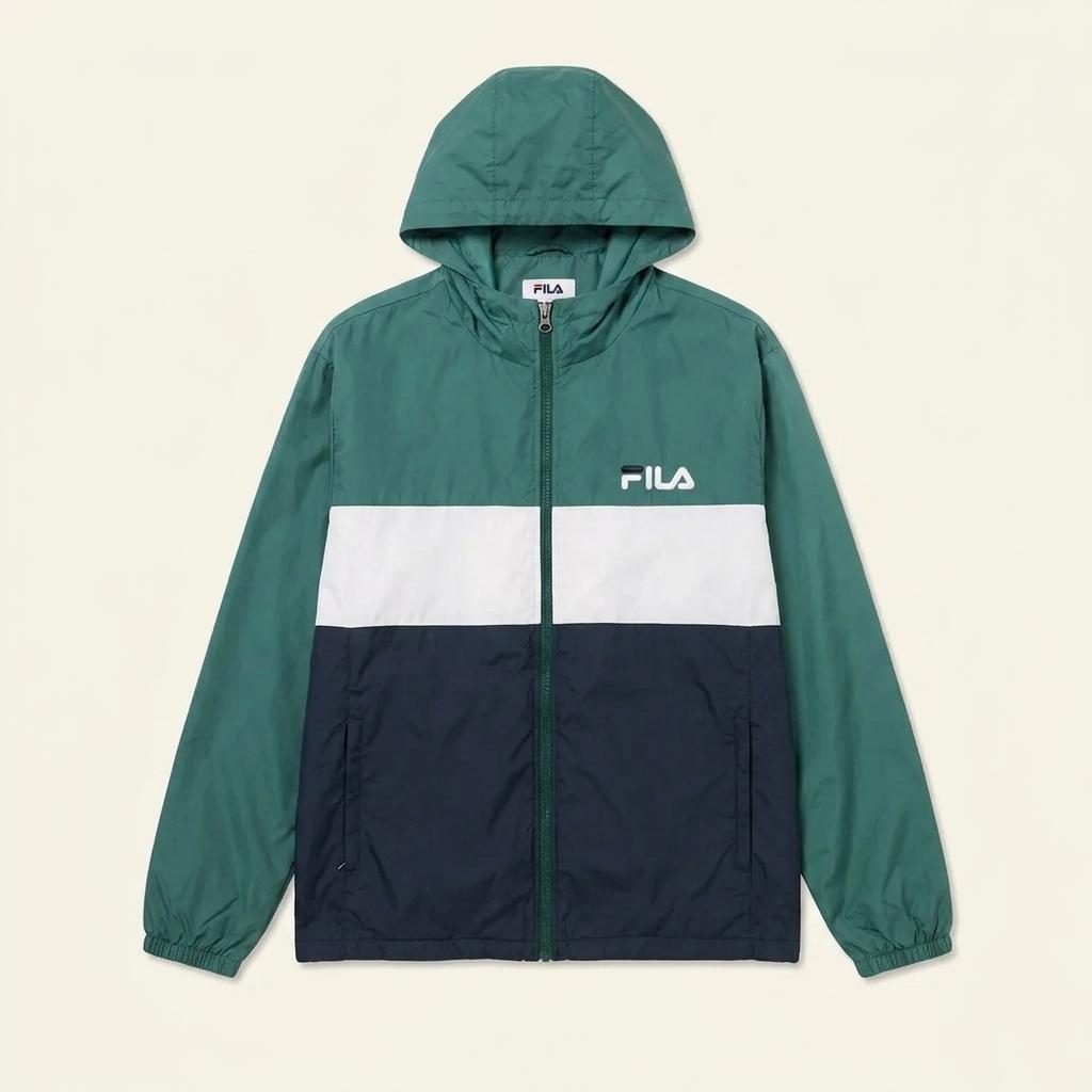 L,100,오버핏)) FILA 휠라 올드스쿨 후드 점퍼! 그린 색상~