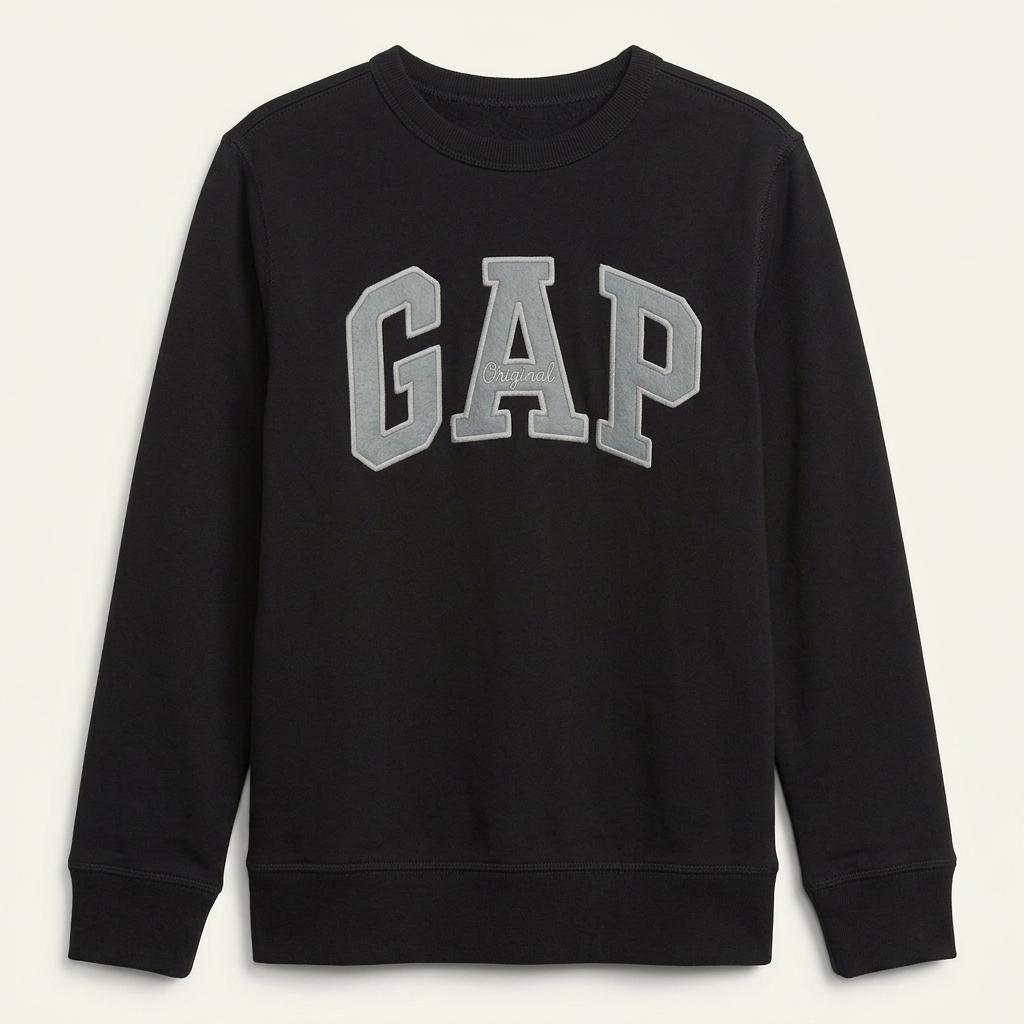 [GAP] 갭 키즈 로고 기모 맨투맨 블랙 XXL