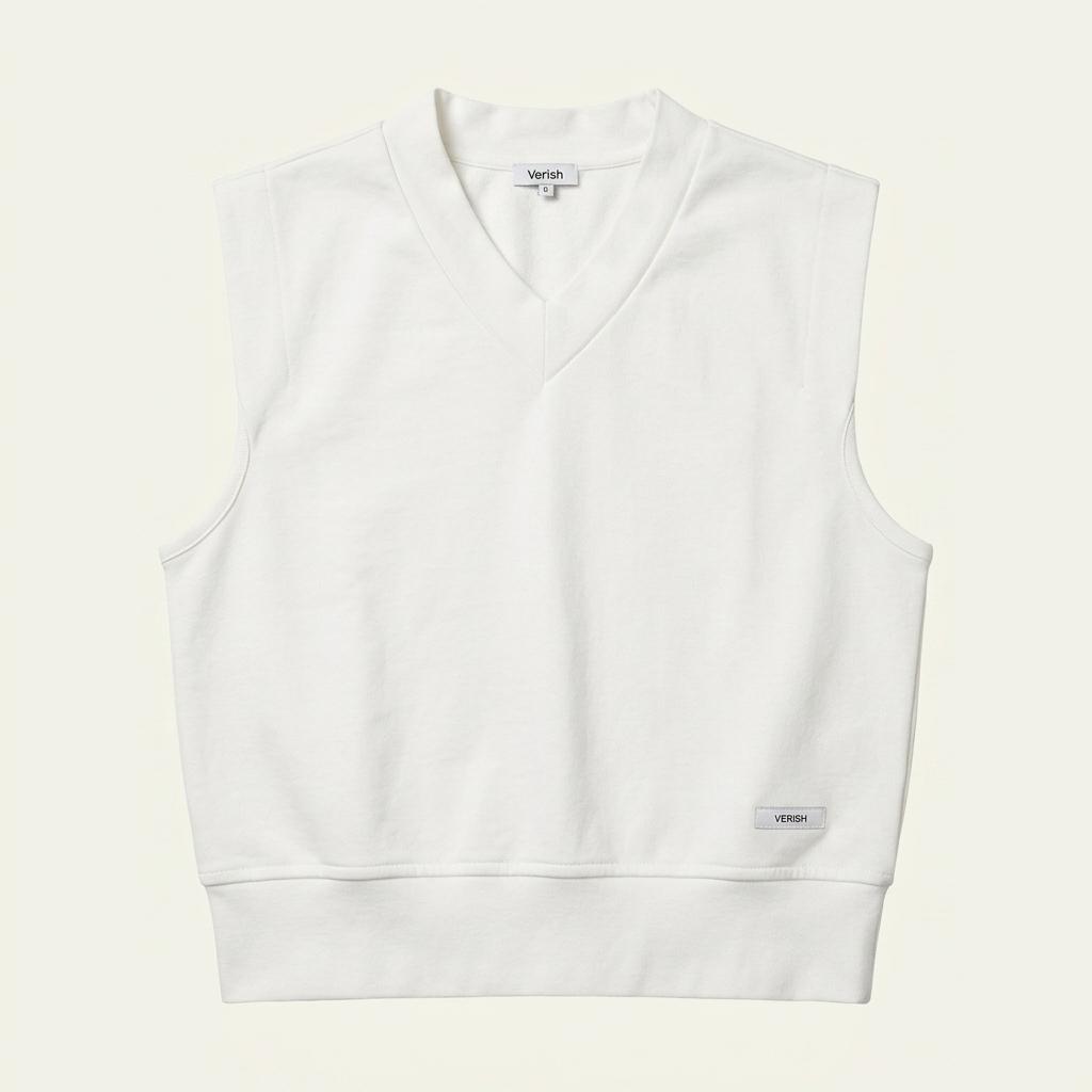 베리쉬 VERISH 화이트 브이넥 민소매