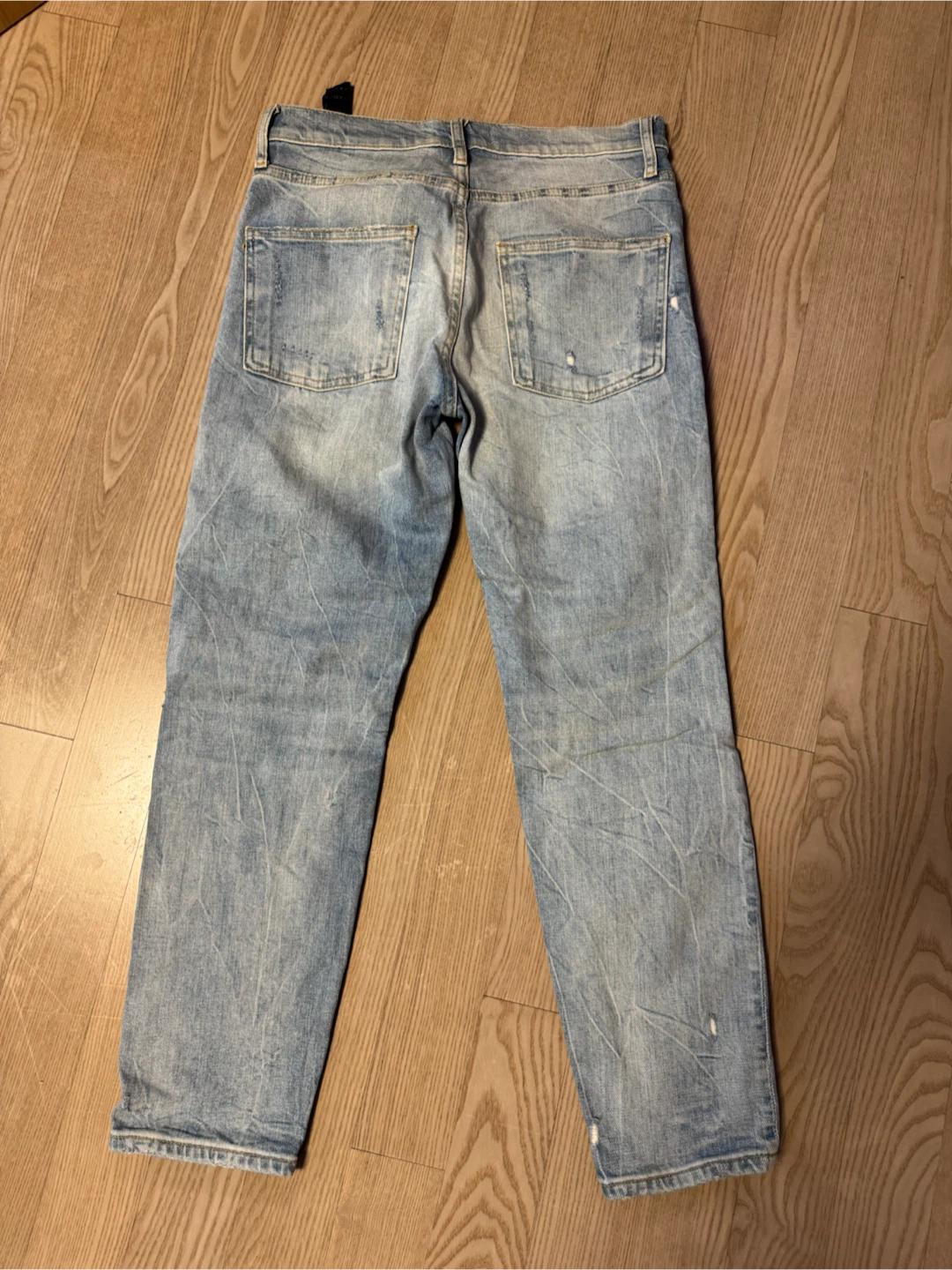 ZARA 프리미엄 연청 찢청 데님 팬츠 (새상품) 4