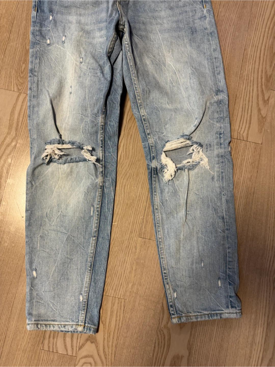 ZARA 프리미엄 연청 찢청 데님 팬츠 (새상품) 5