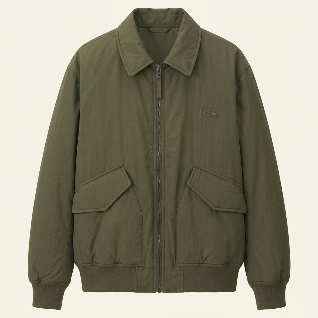 JW Anderson 유니클로 카키색 봄버 자켓 L