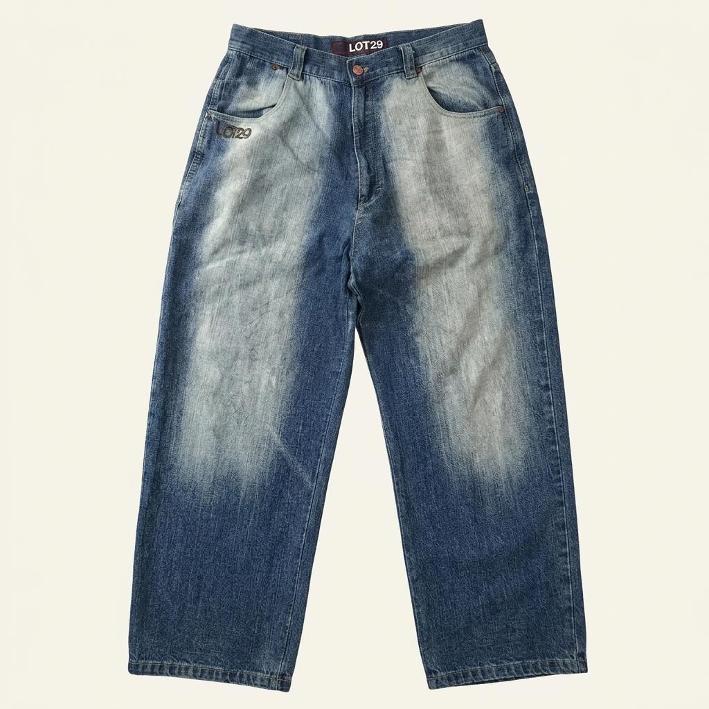 CJ016 32 LOT29 00s 대피덕 워싱 인디고 데님 팬츠 1