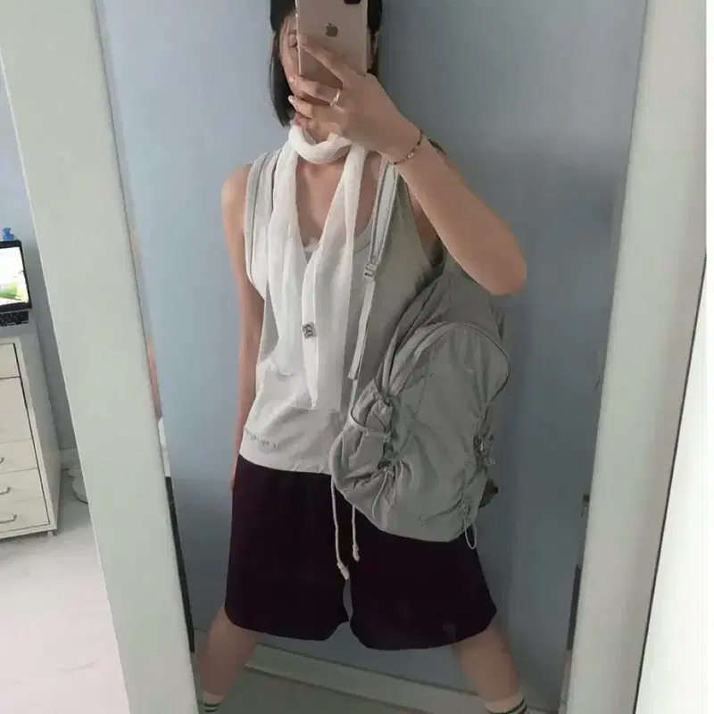 스탠드오일 플리코 백팩 라이트그레이 새상품 2