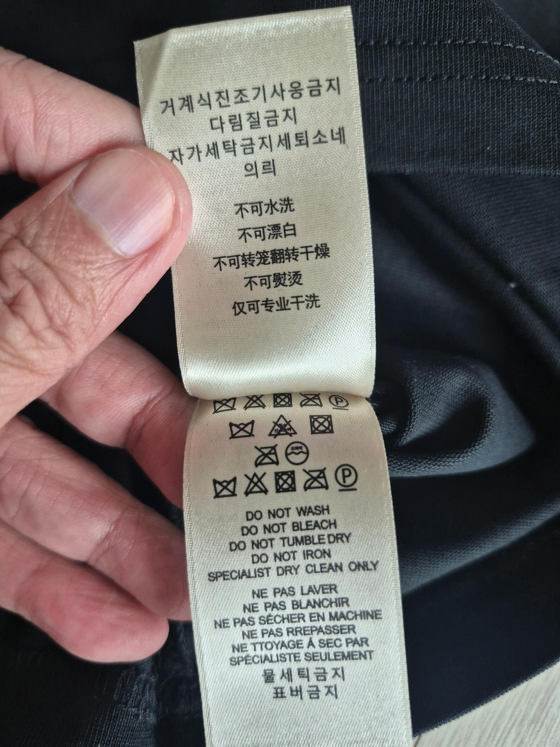 버버리 로고 자수 면 반팔 티셔츠 블랙 M 7